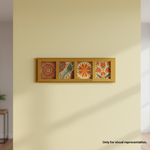 Painted MDF quad frame wall panel for DIY decor and craft display mounted on wall