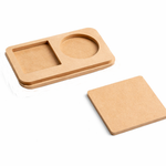 MDF serving tray base with coaster DIY craft and decor combo