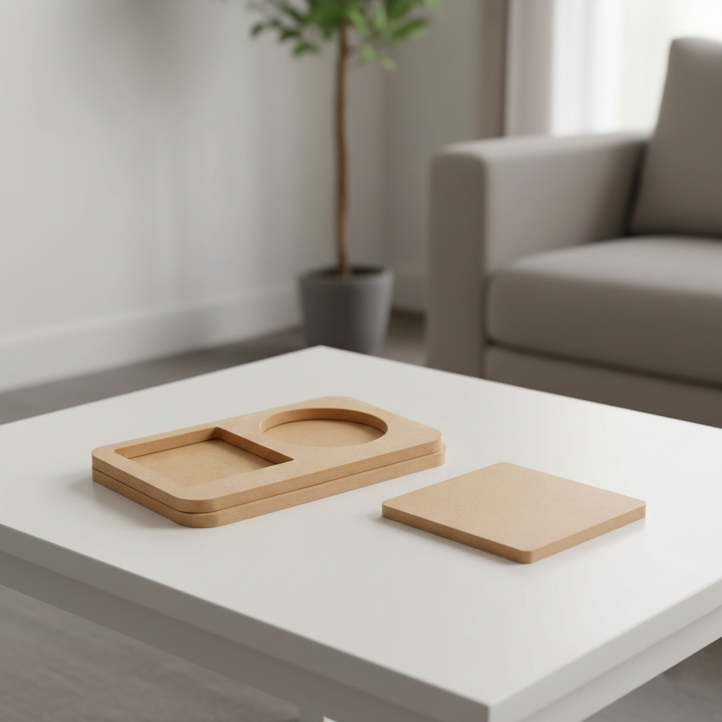 MDF serving tray base with coaster DIY craft and decor combo show on table 