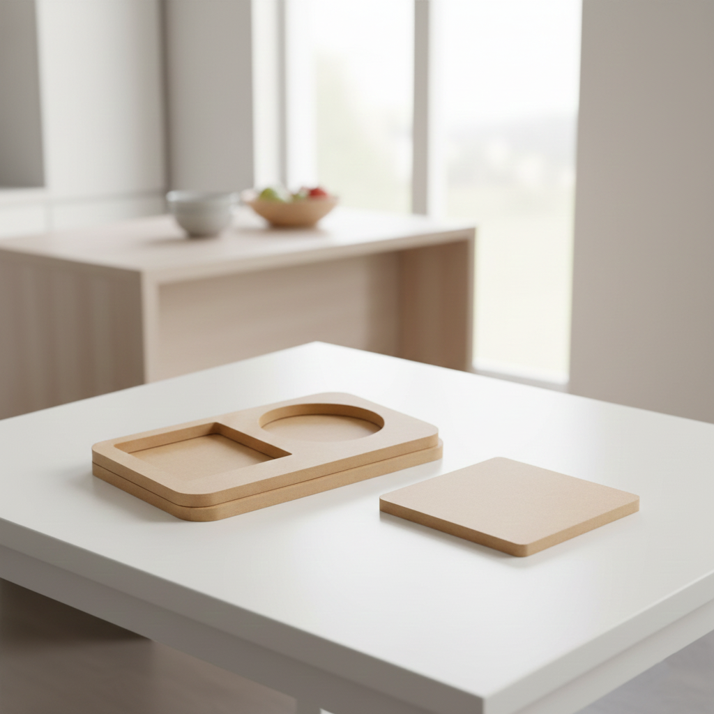 MDF serving tray base with coaster DIY craft and decor combo show on table 