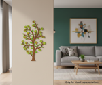 Painted MDF tree wall decor design DIY craft cutout hanging base for painting and customization, mounted on wall