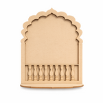 MDF arch window wall shelf for DIY decor painting and temple style craft use