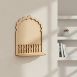 MDF arch window wall shelf for DIY decor painting and temple style craft use mounted on wall
