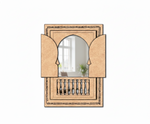 MDF window door wall decor design DIY craft cutout frame for painting and customization