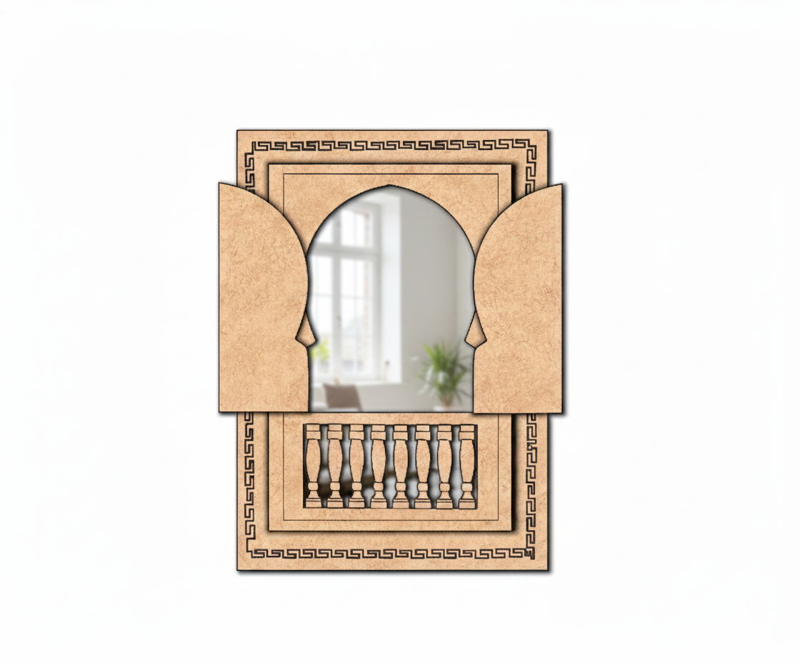 MDF window door wall decor design DIY craft cutout frame for painting and customization