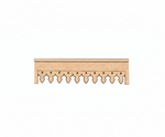 MDF decorative shelf border design DIY craft wall decor base with laser cut pattern