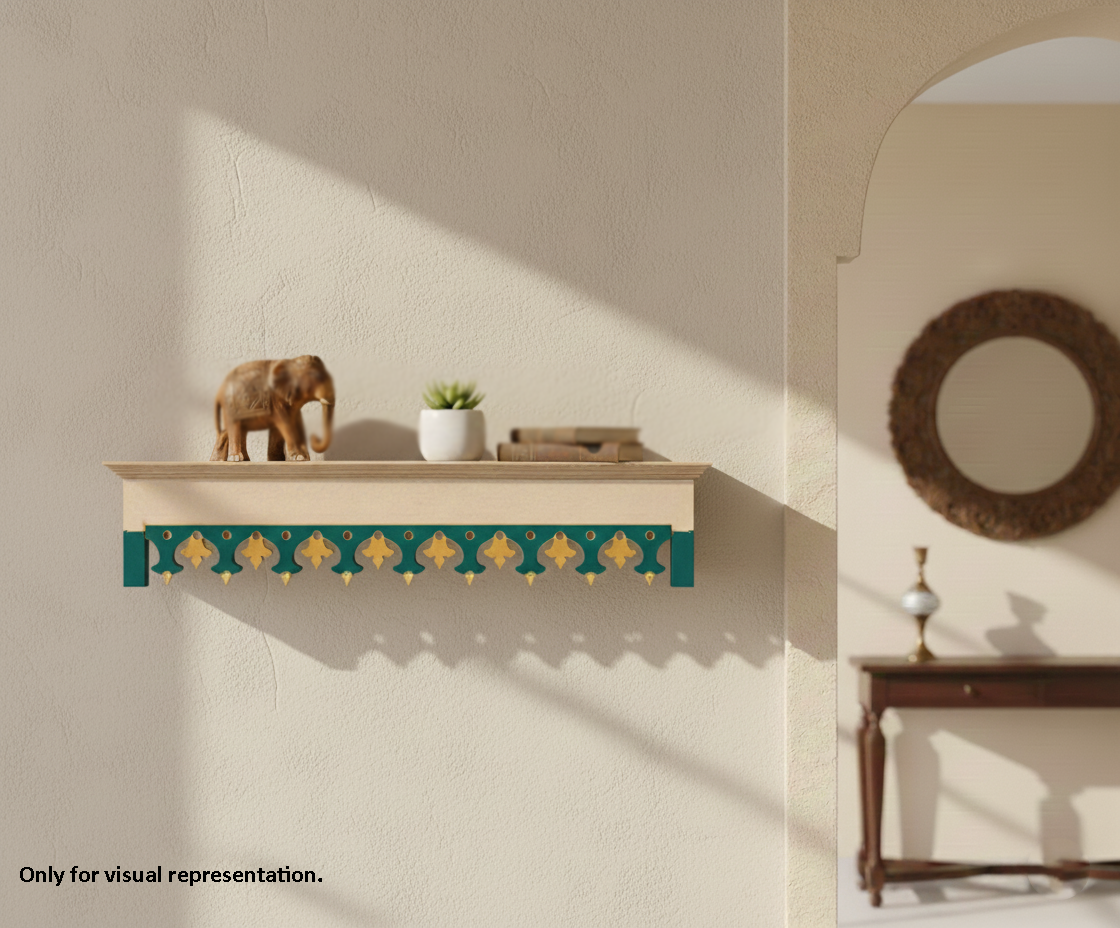 MDF Ornate Wall Shelf DIY Decor Vintage Display