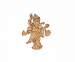 MDF dancing Ganesha wall decor design DIY craft cutout with laser engraving