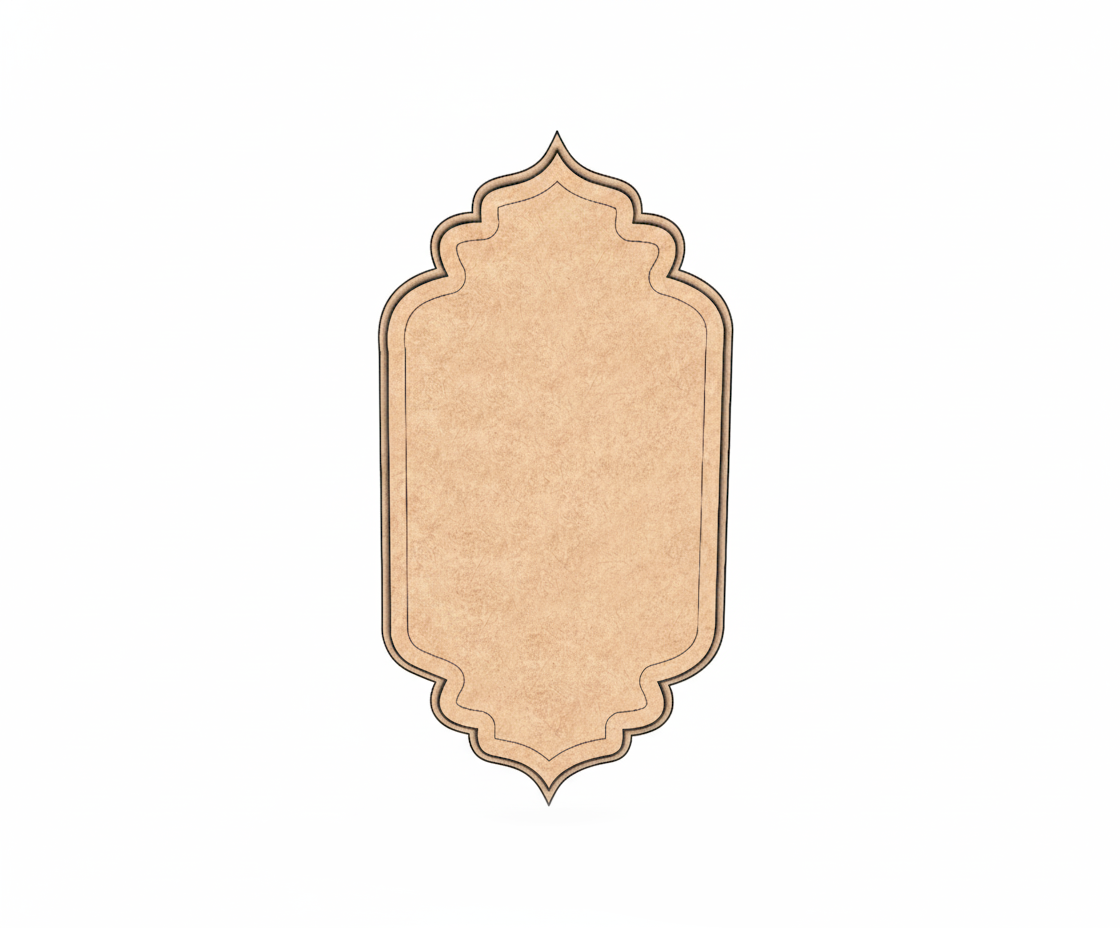 MDF arch shape blank design DIY craft wall decor cutout base for painting and customization