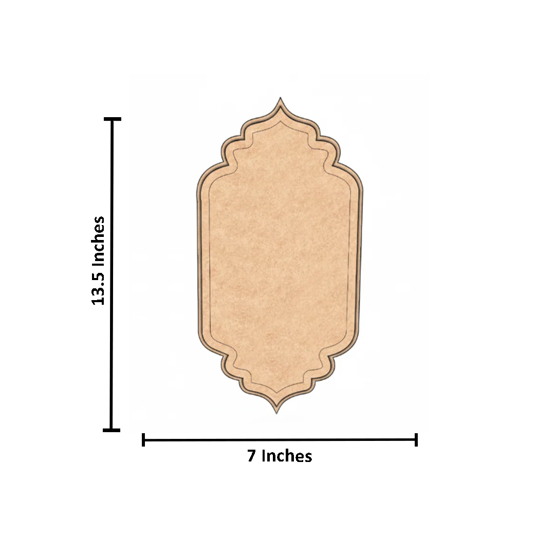 MDF arch shape blank design DIY craft wall decor cutout base for painting and customization with size