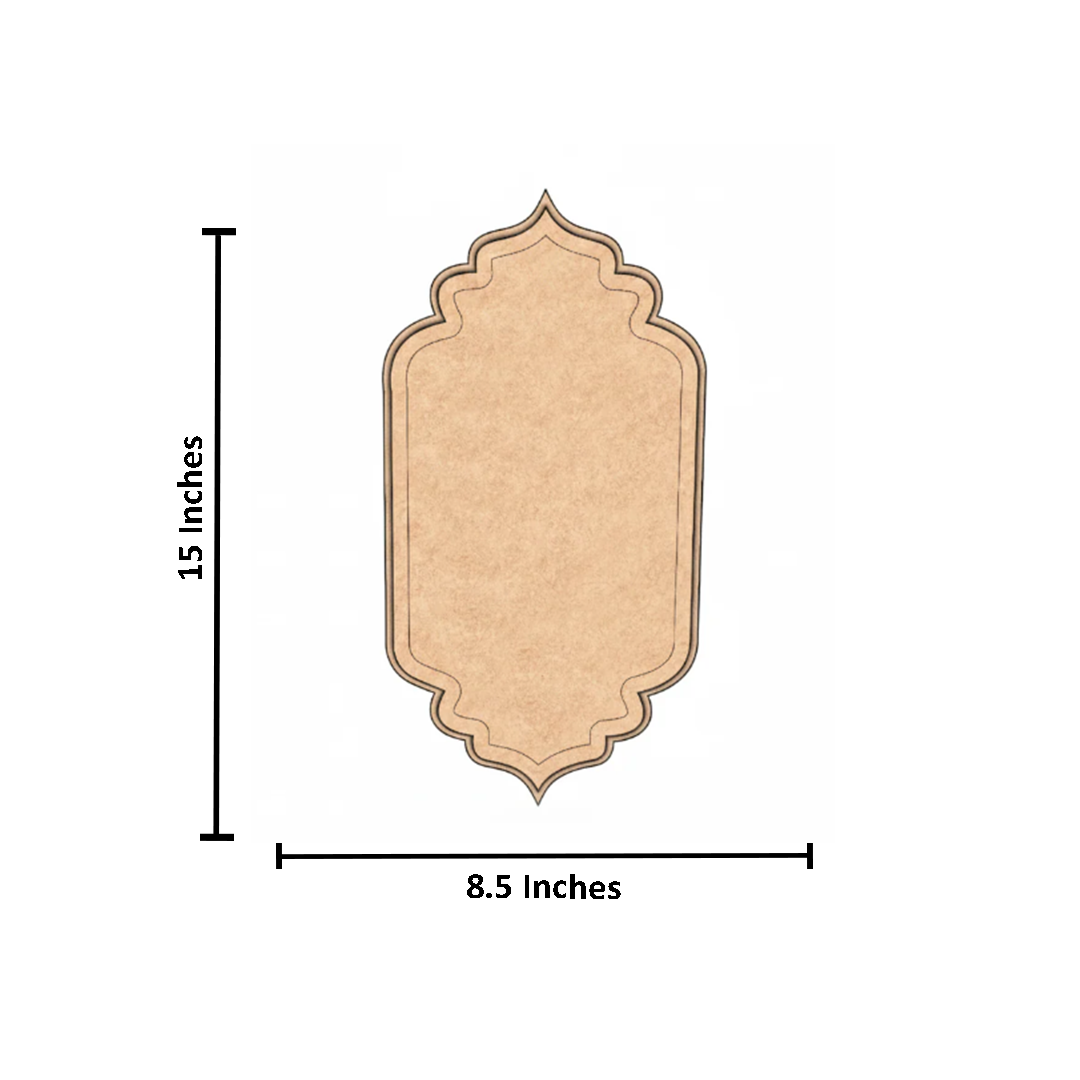 MDF arch shape blank design DIY craft wall decor cutout base for painting and customization with size