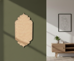 MDF arch shape blank design DIY craft wall decor cutout base for painting and customization, mounted on wall