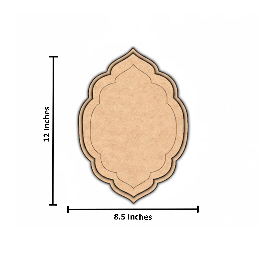 MDF arch shape blank design DIY craft wall decor cutout base for painting and customization with size