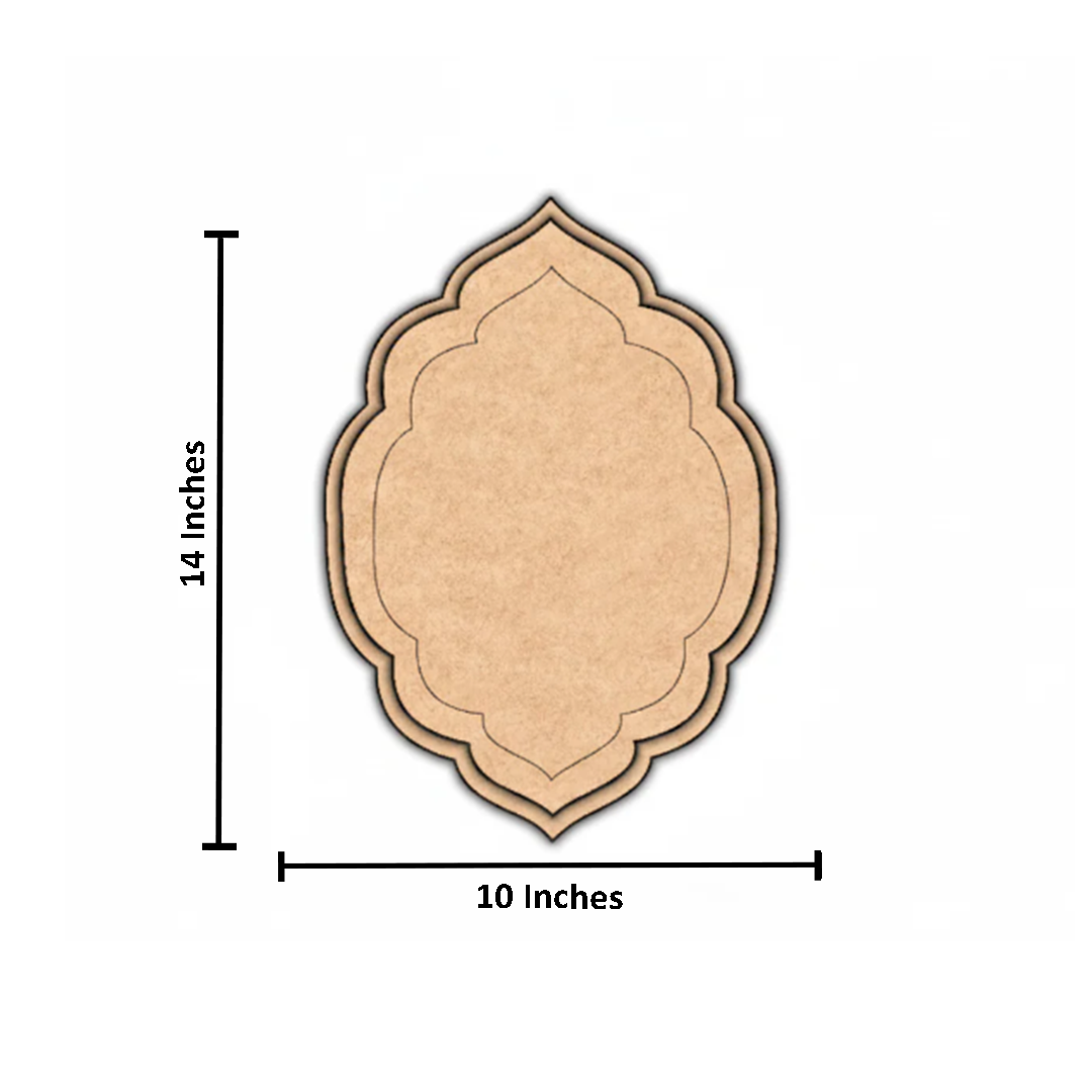 MDF arch shape blank design DIY craft wall decor cutout base for painting and customization with size