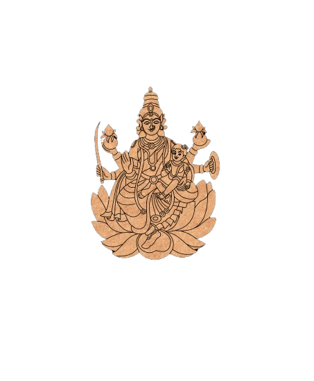 MDF Goddess Lakshmi Wall Decor Cutout DIY Craft Spiritual Art