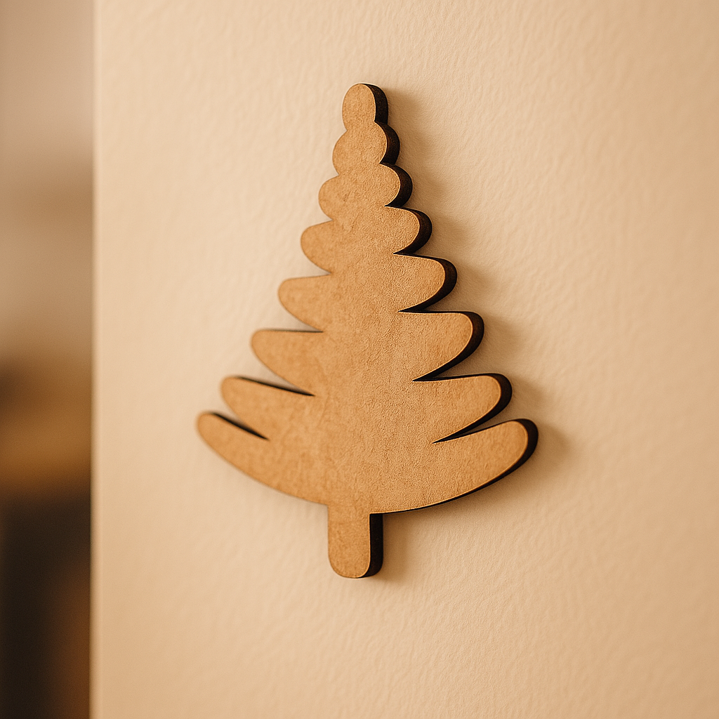 DIY MDF 3D Christmas Tree Wall Decor for Craft