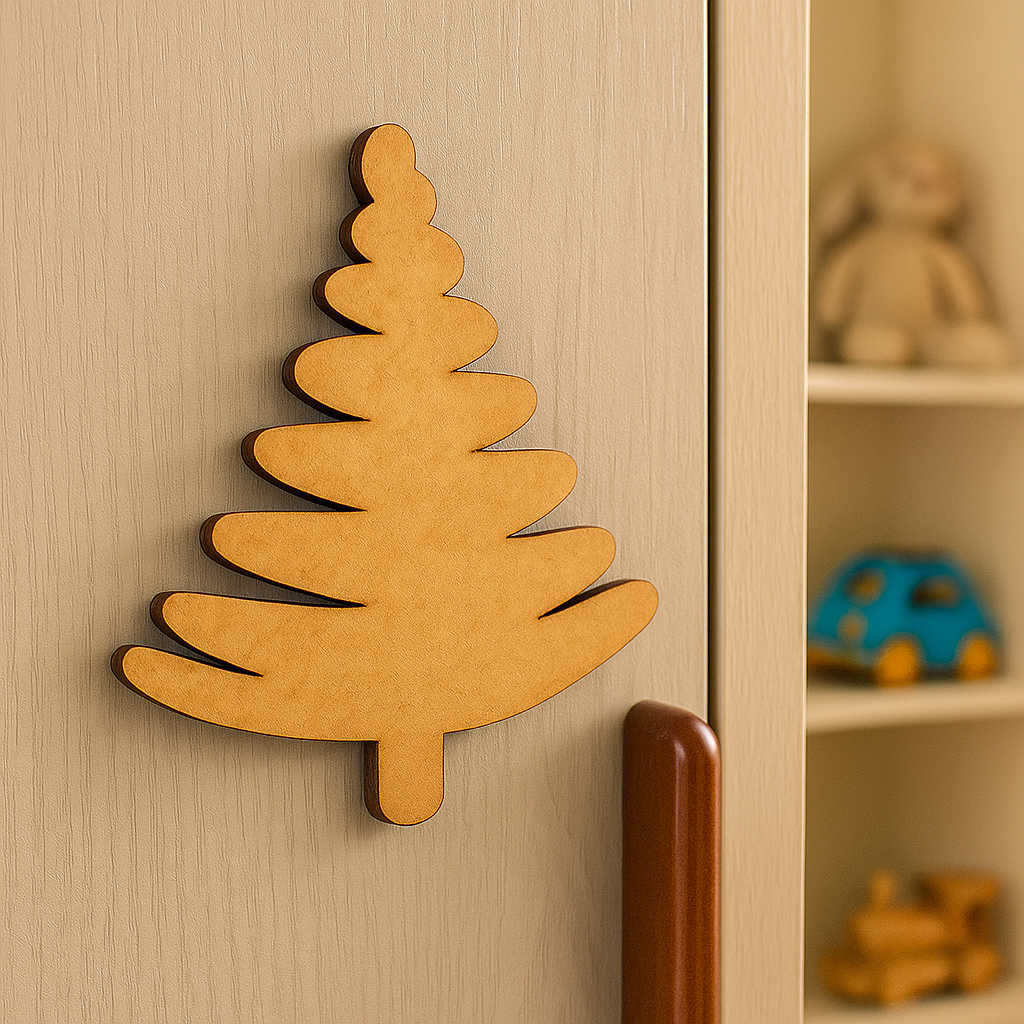 DIY MDF 3D Christmas Tree Wall Decor for Craft