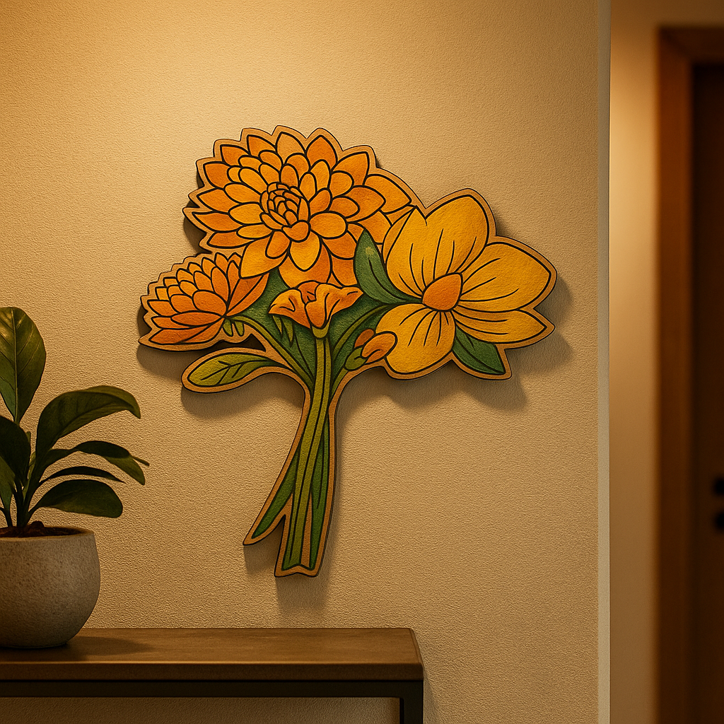 DIY MDF Floral Cutout for Painting & Handmade Decor