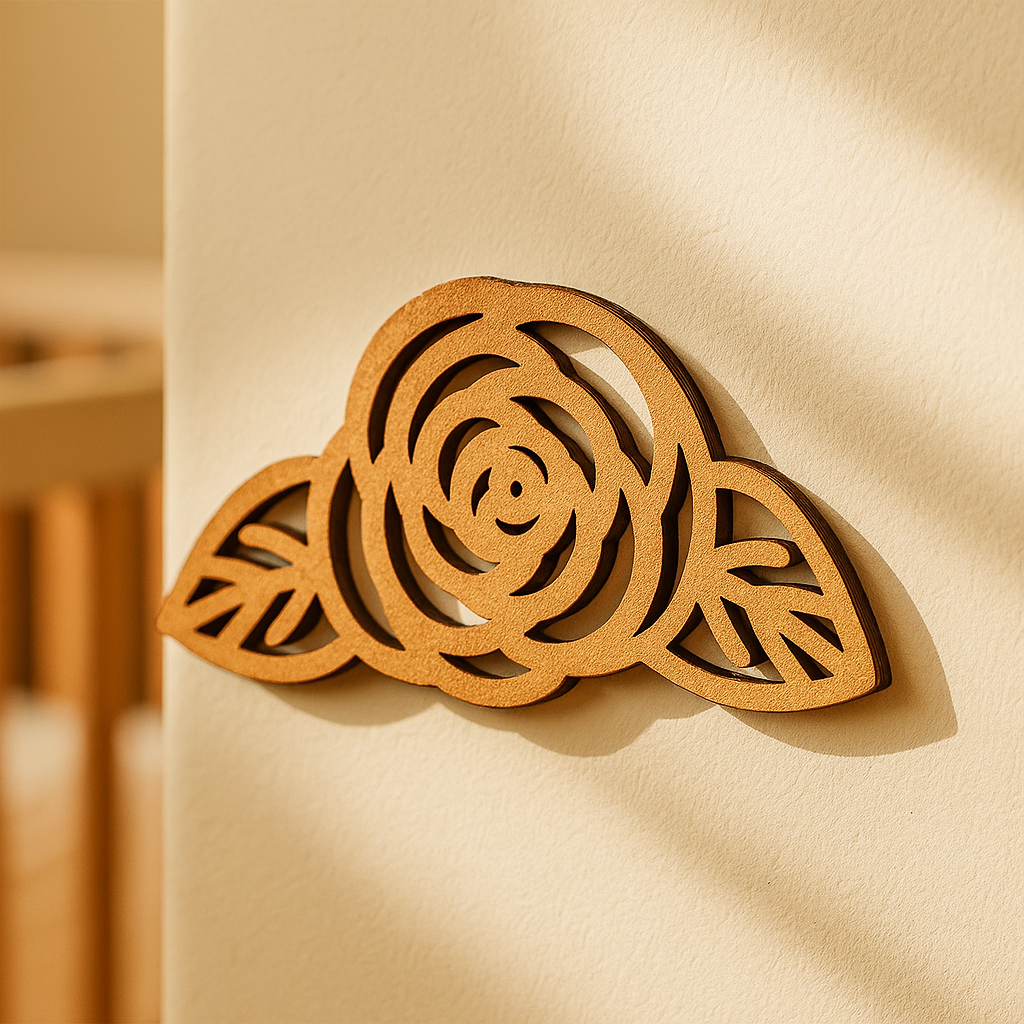DIY MDF Rose Floral Cutout for Painting & Craft Decor