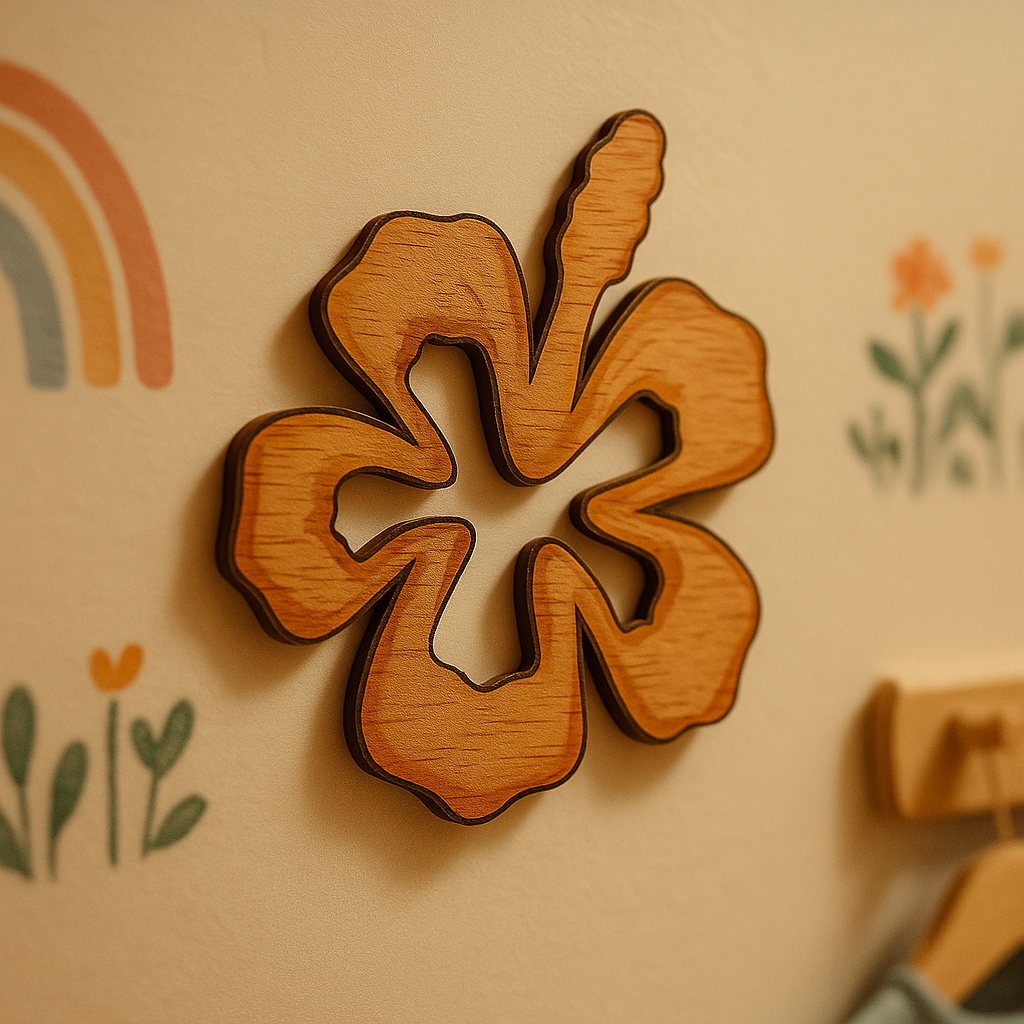 DIY MDF Abstract Flower Cutout for Painting & Craft Decor