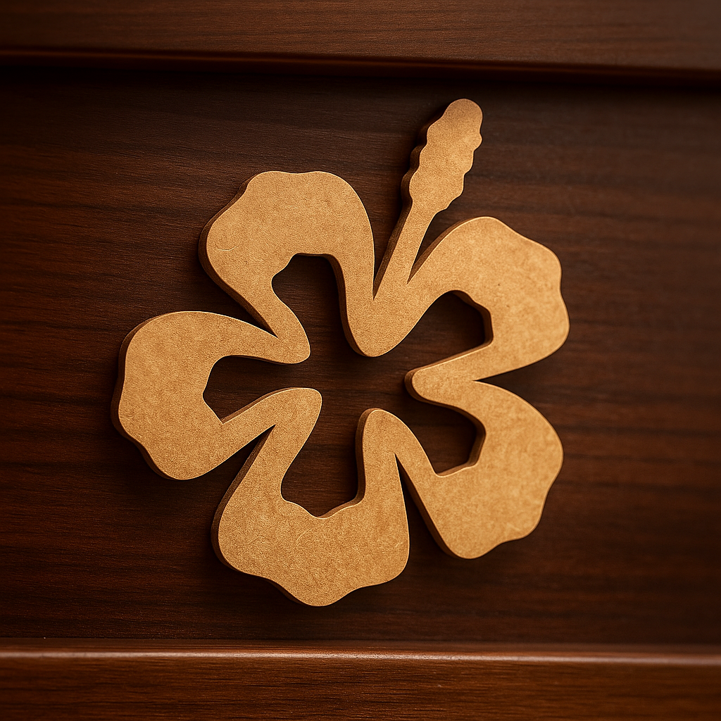 DIY MDF Abstract Flower Cutout for Painting & Craft Decor