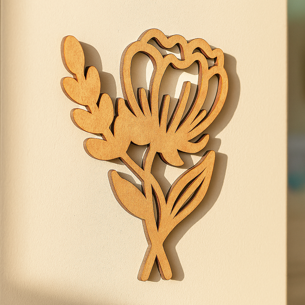 DIY MDF Floral Stem Cutout for Painting & Craft Decor