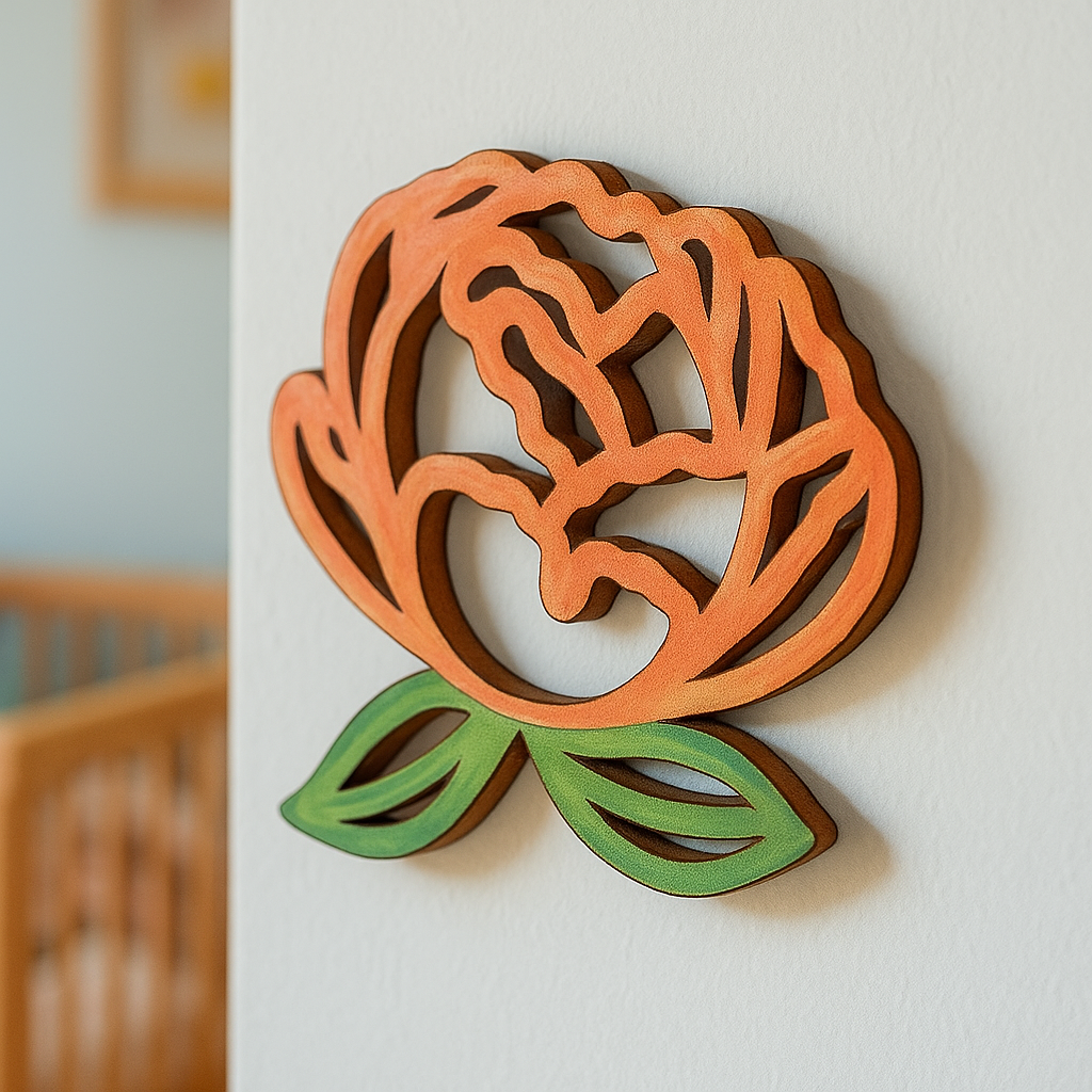 DIY MDF Rose Flower Cutout for Painting & Craft Decor