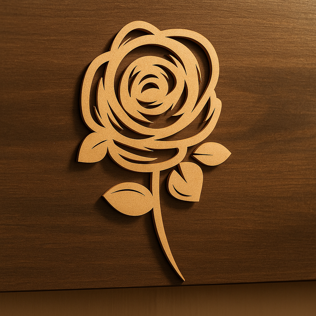DIY MDF Rose Stem Cutout for Painting & Craft Decor