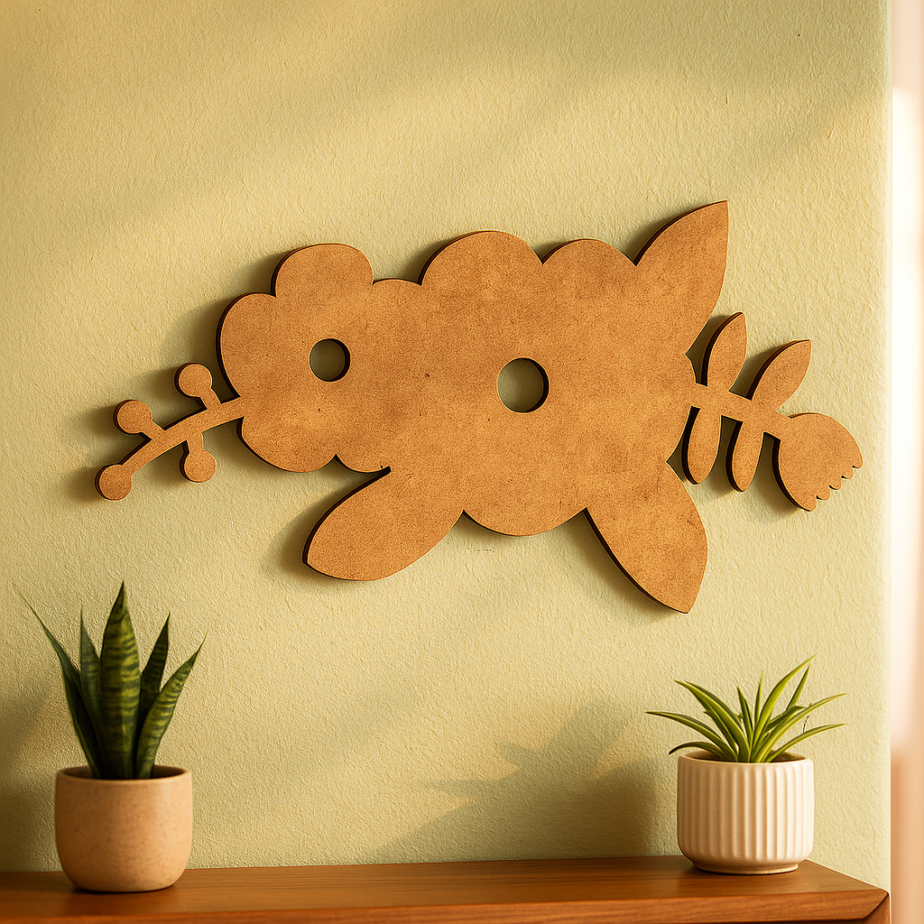 DIY MDF Floral Border Cutout for Painting & Craft Decor