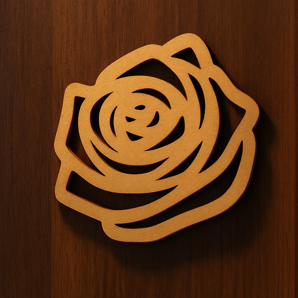 DIY MDF Rose Swirl Cutout for Painting & Craft Decor