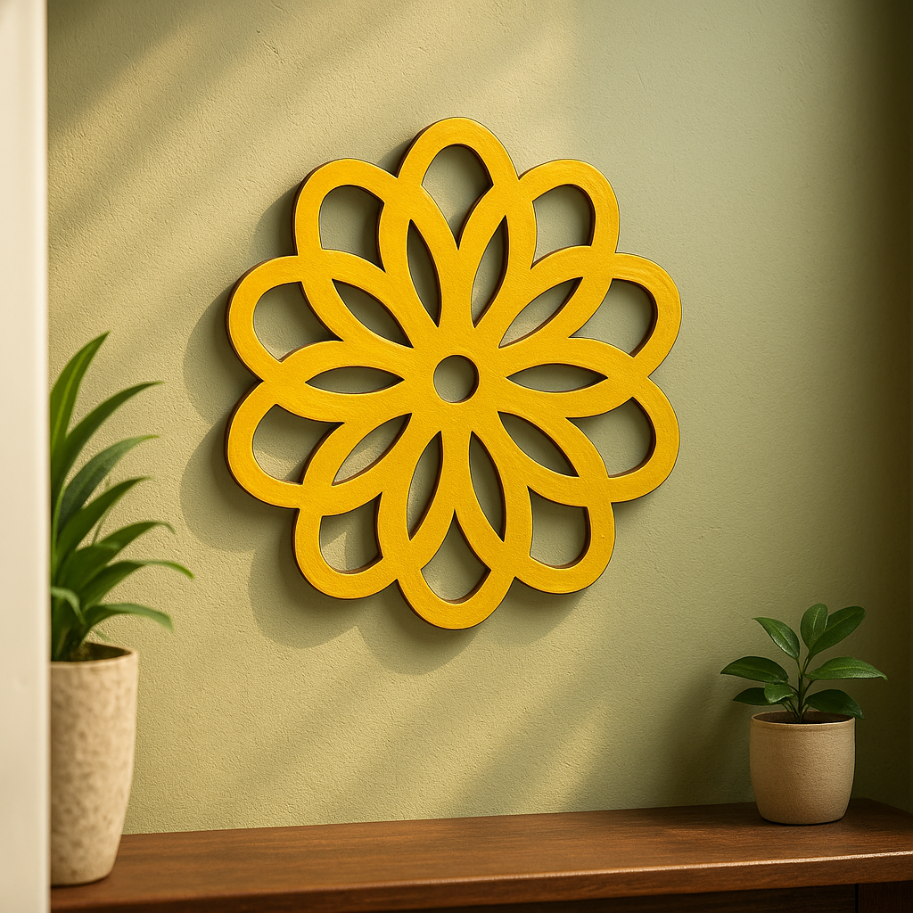 DIY MDF Mandala Flower Cutout for Painting & Craft Decor