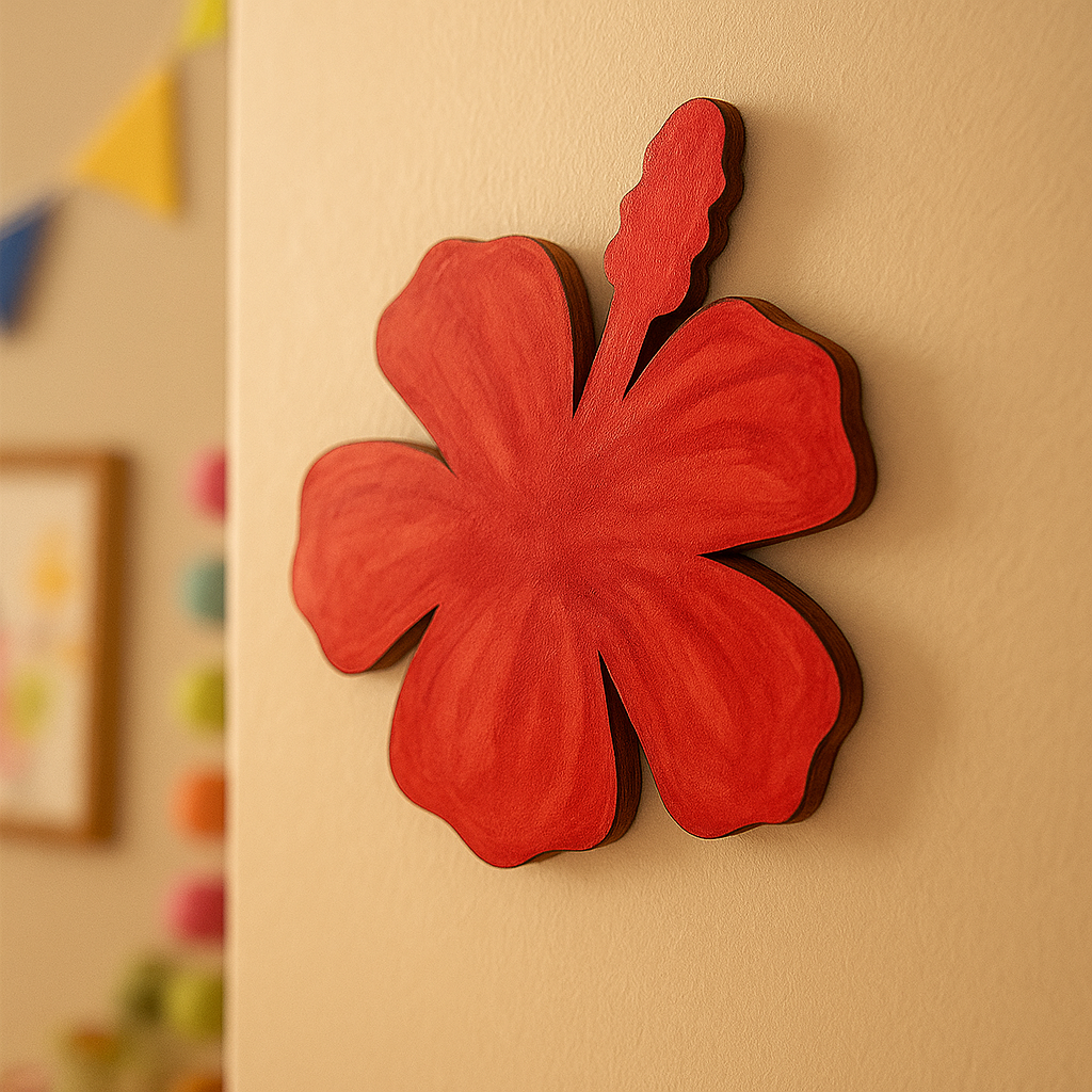 DIY MDF Hibiscus Flower Cutout for Painting & Craft Decor