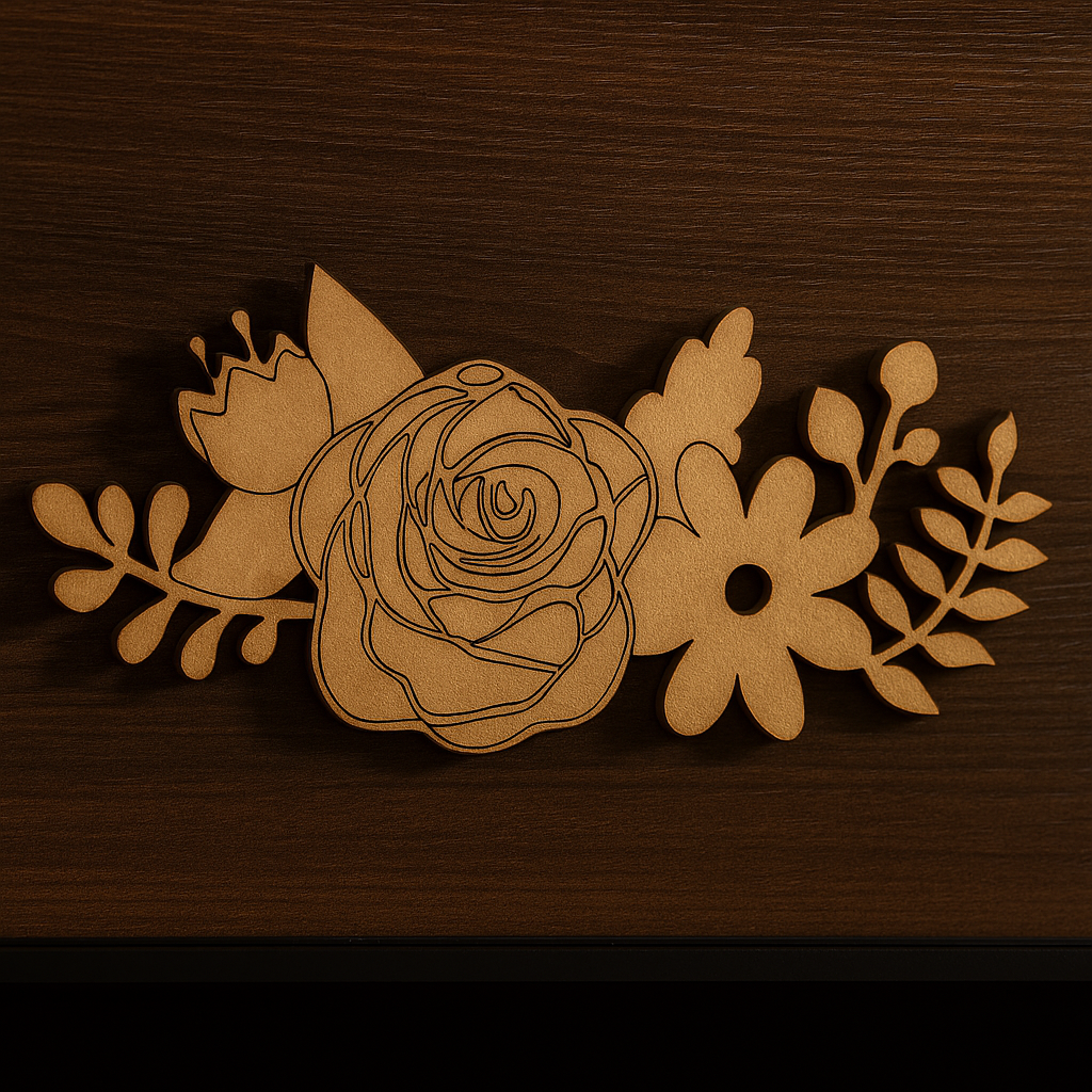 DIY MDF Floral Rose Cutout for Painting & Wall Decor
