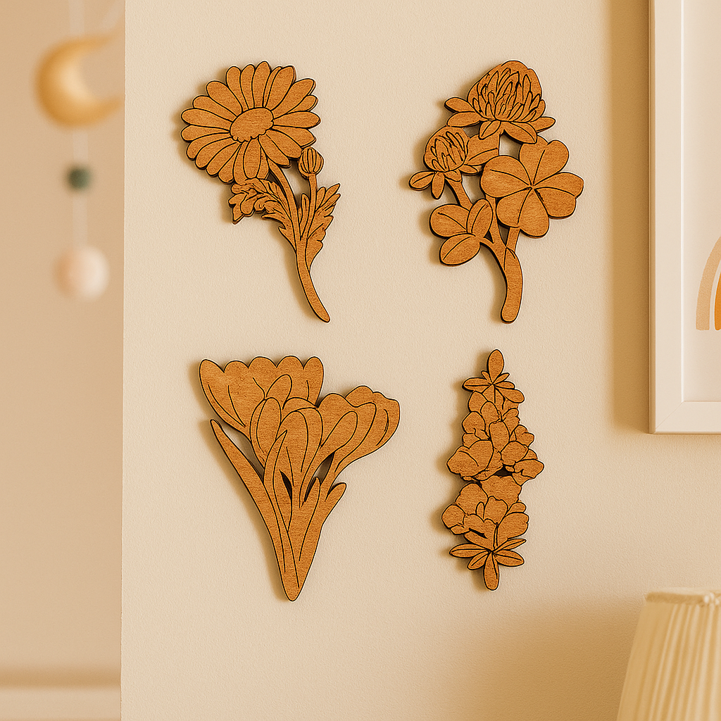 DIY Floral MDF Cutouts for Painting & Craft Decor