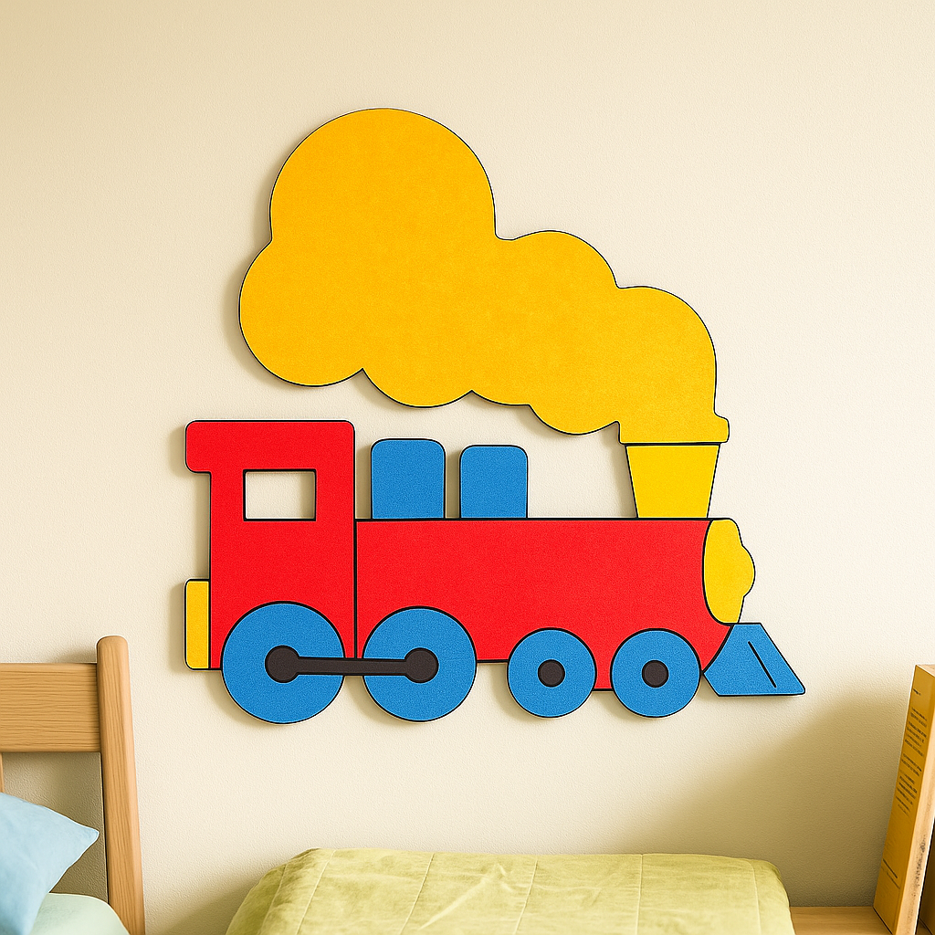 DIY Steam Train MDF Cutout for Kids Painting & Crafts