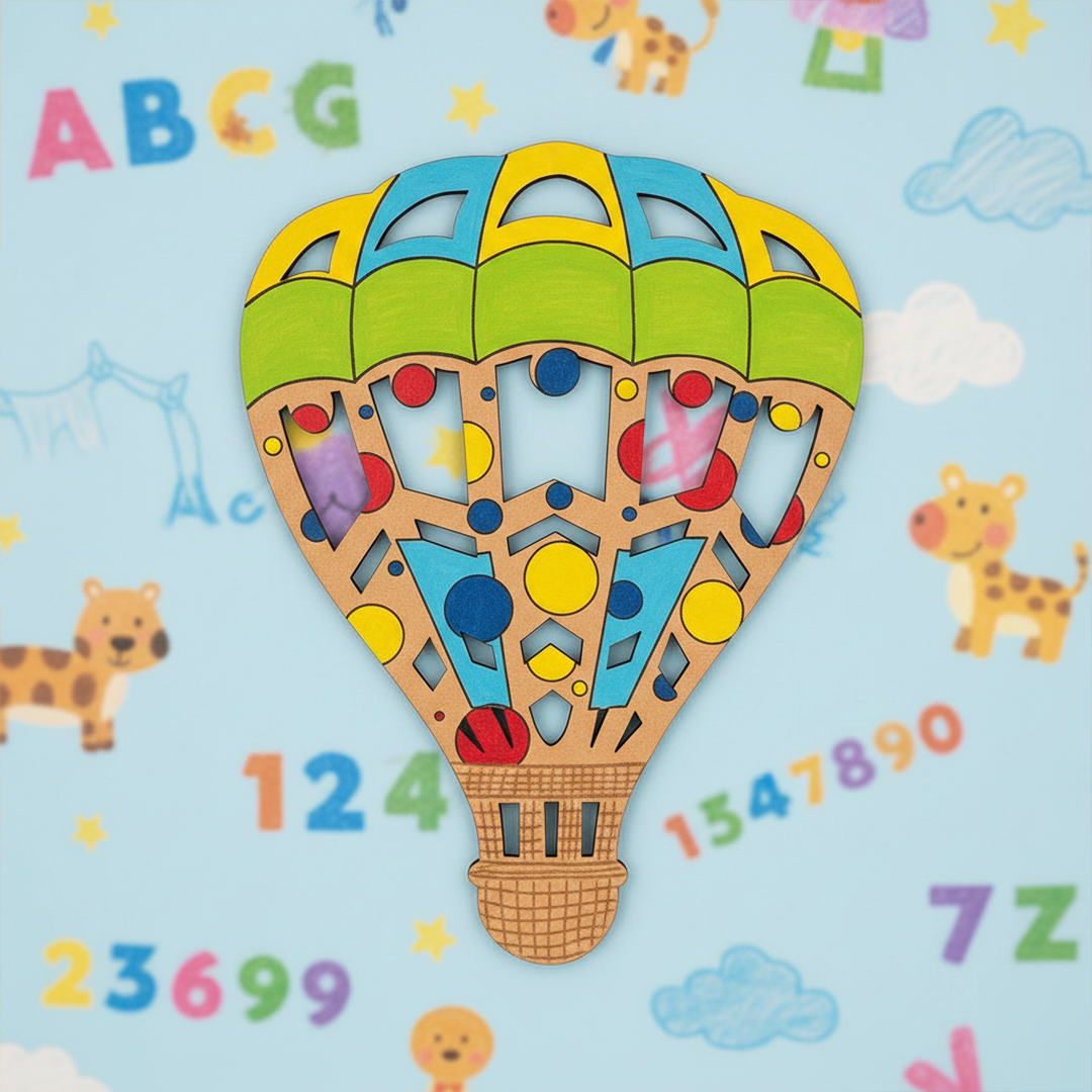 DIY Hot Air Balloon MDF Cutout for Painting & Crafts