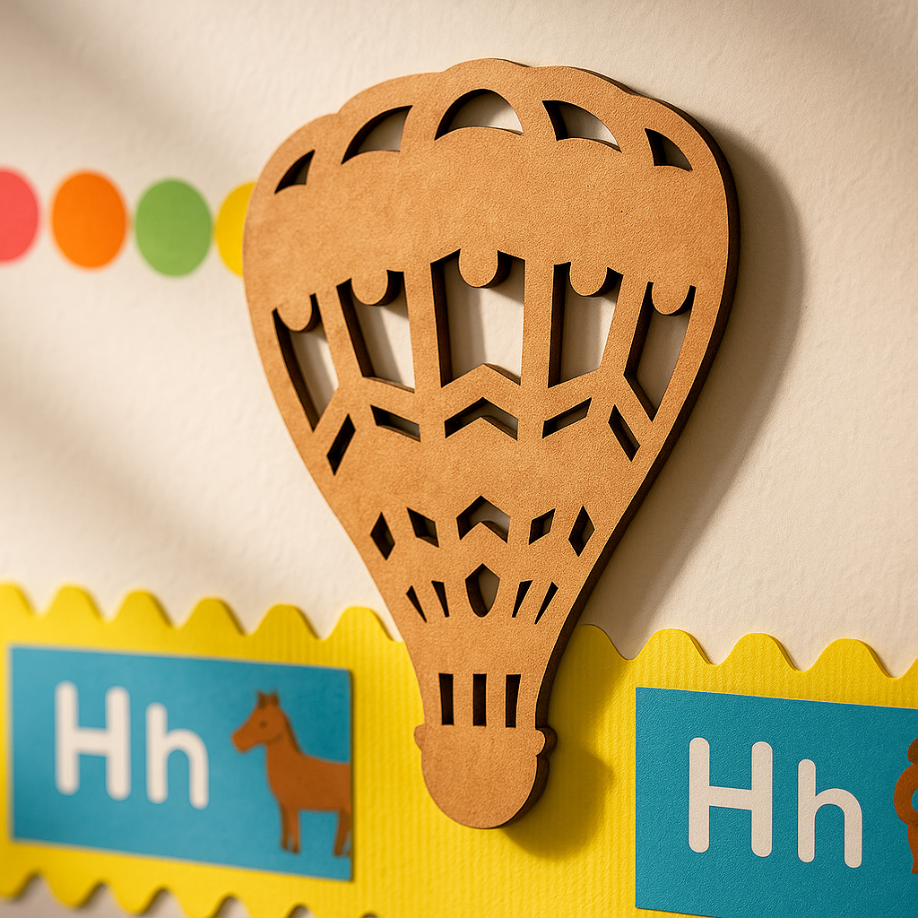 DIY Hot Air Balloon MDF Cutout for Painting & Crafts