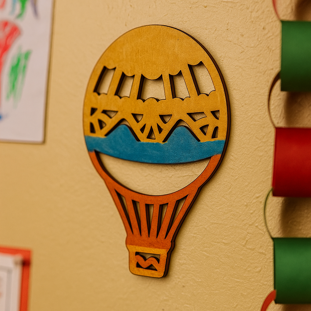 DIY MDF Hot Air Balloon Cutout for Painting & Crafts
