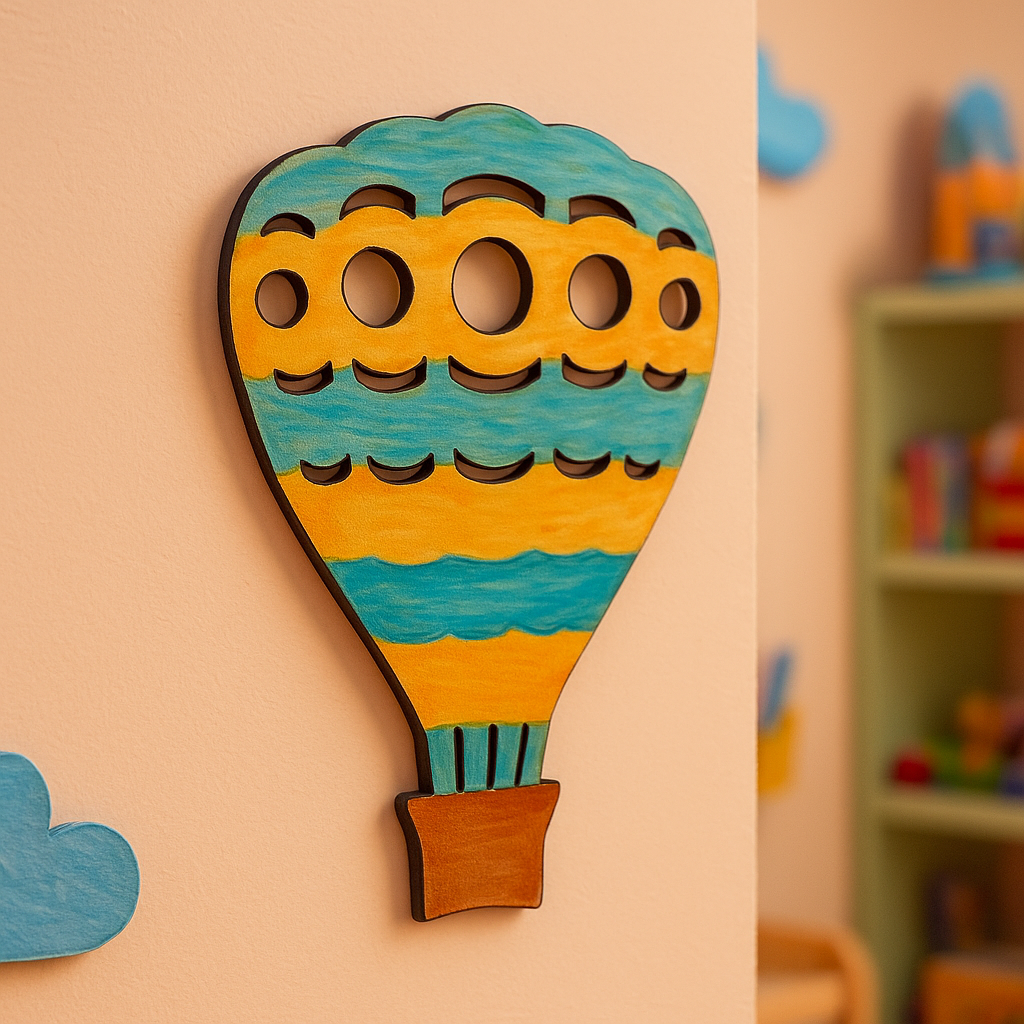DIY MDF Hot Air Balloon Cutout for Painting & Crafts
