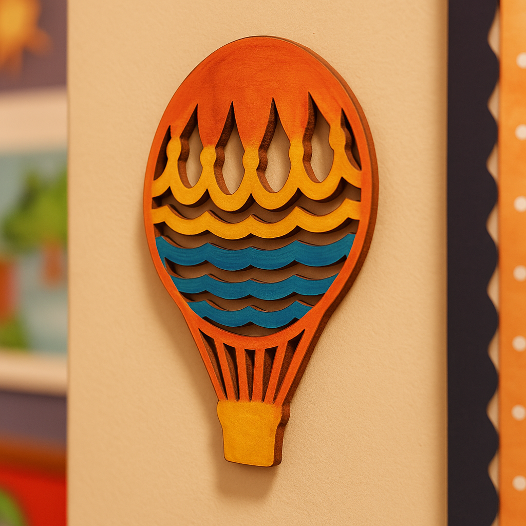 DIY MDF Hot Air Balloon Cutout for Painting & Decor