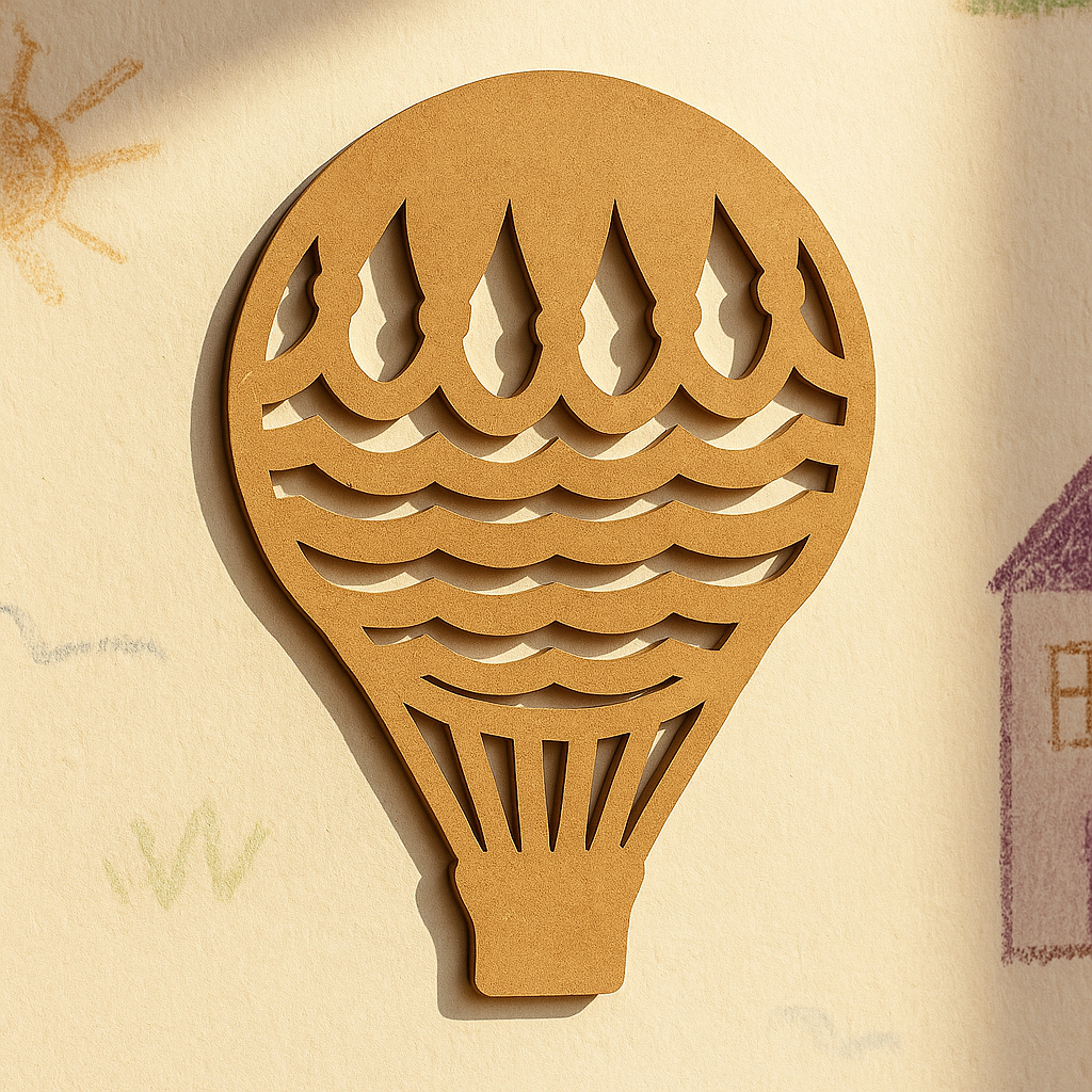 DIY MDF Hot Air Balloon Cutout for Painting & Decor