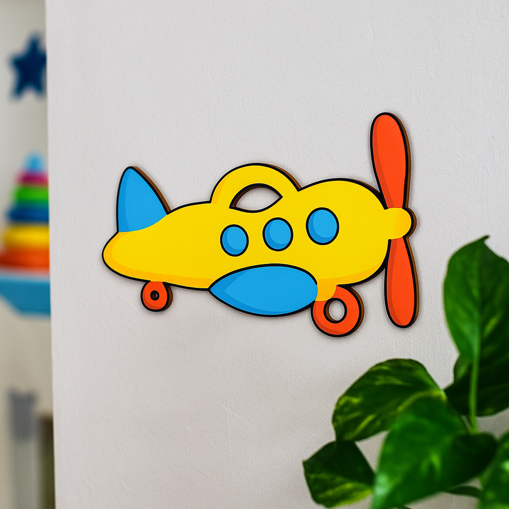 DIY MDF Aeroplane Cutout for Kids Painting & Crafts