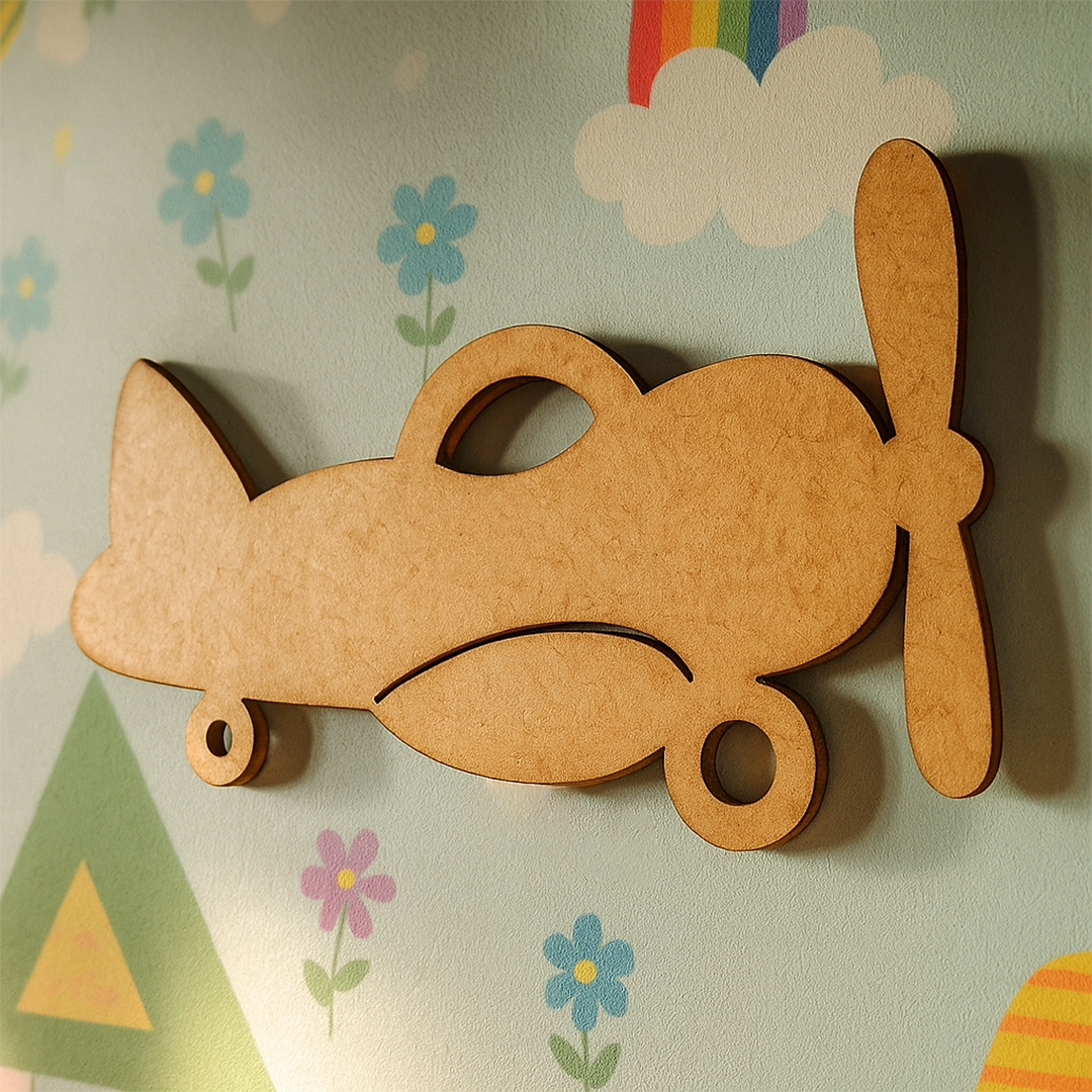 DIY MDF Aeroplane Cutout for Kids Painting & Crafts
