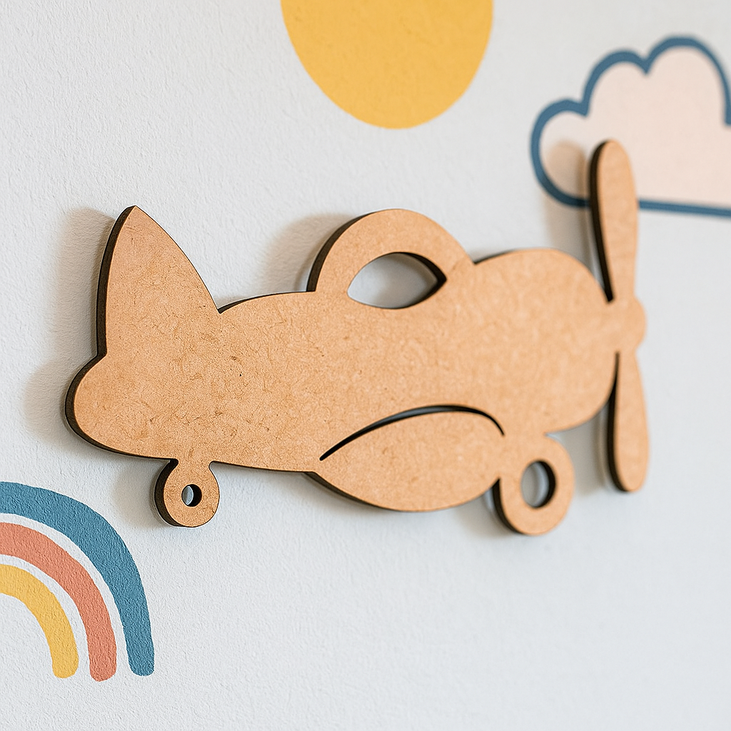 DIY MDF Aeroplane Cutout for Kids Painting & Crafts