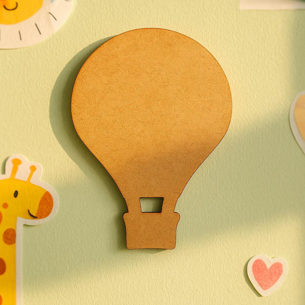 DIY MDF Hot Air Balloon Cutout for Painting & Crafts