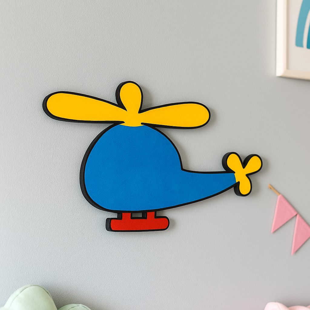 DIY MDF Helicopter Cutout for Kids Painting & Crafts