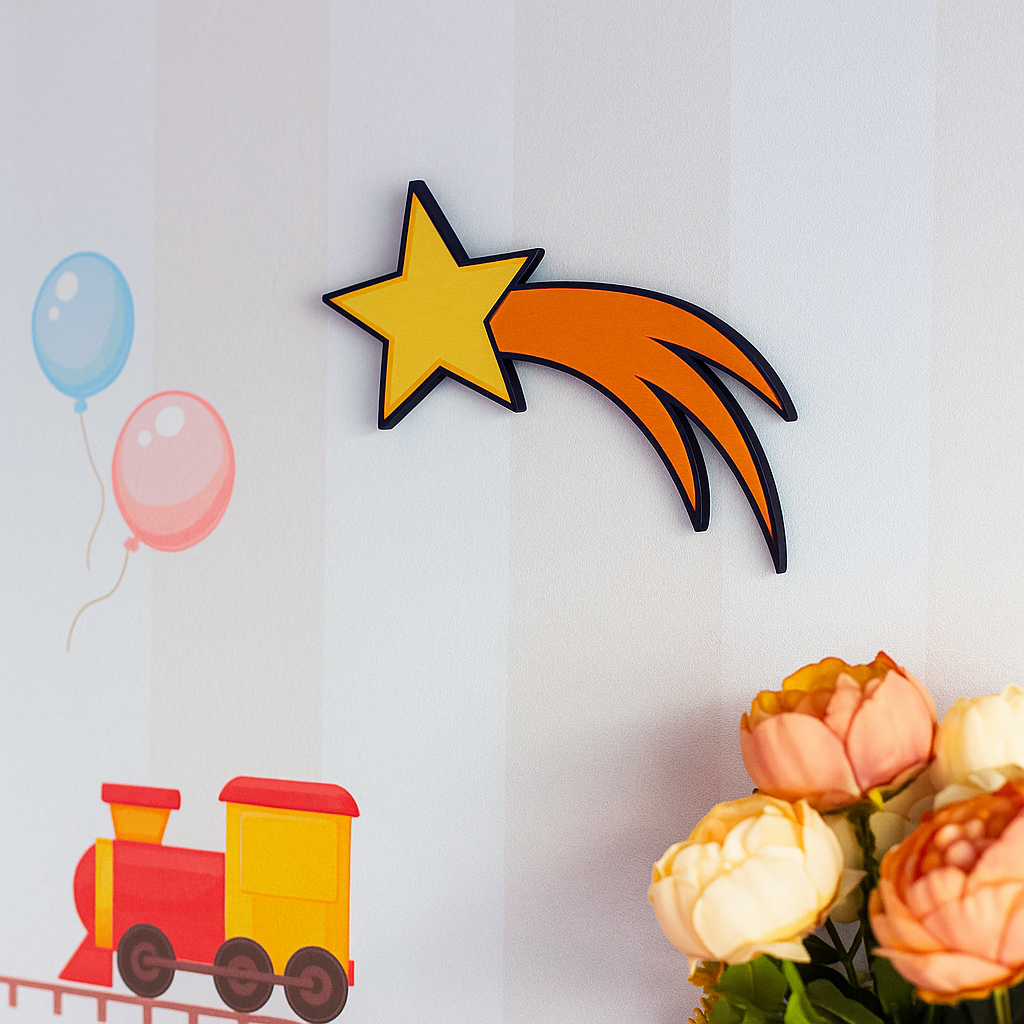 DIY MDF Shooting Star Cutout for Painting & Decor