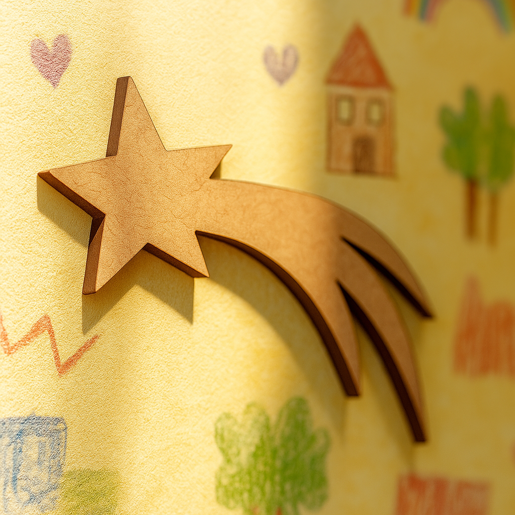 DIY MDF Shooting Star Cutout for Painting & Decor