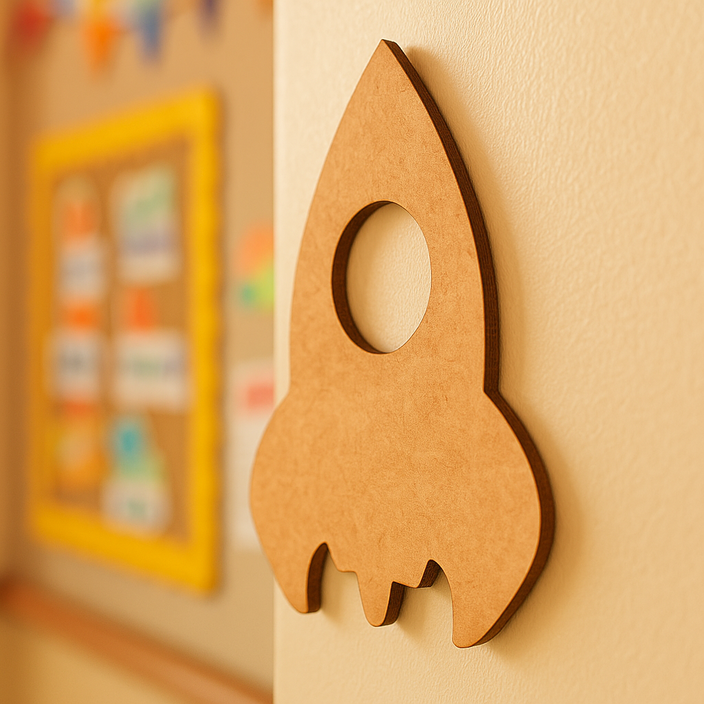 DIY MDF Rocket Cutout for Painting & Kids Crafts