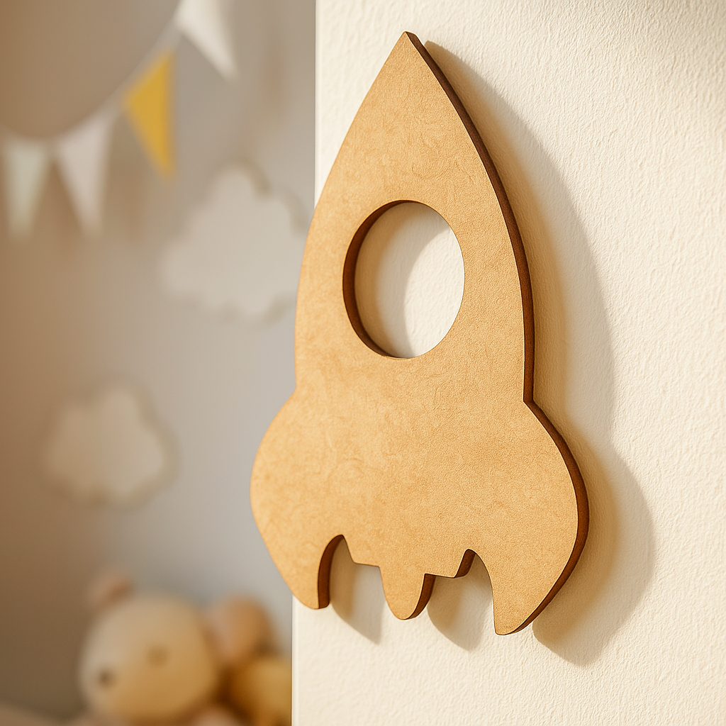 DIY MDF Rocket Cutout for Painting & Kids Crafts